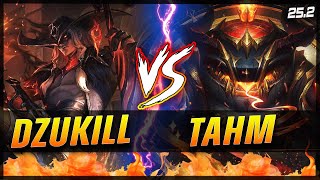 Dzukill - Yone vs Tahm Kench TOP Patch 25.S1.2 - Grandmaster Yone Gameplay