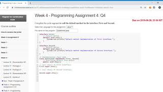 Programming In Java 2019 WEEK 4 Programming Assignment 4 Q4