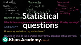 Statistical questions | Data and statistics | 6th grade | Khan Academy