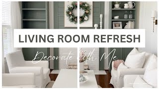 LIVING ROOM REFRESH 2024 | DECORATE WITH ME | COTTAGE STYLE DECORATING IDEAS