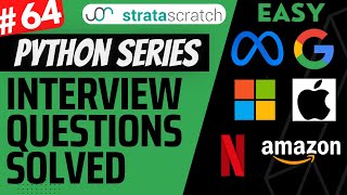 Solving AMAZON Interview Question Step by Step | Everyday Data Science
