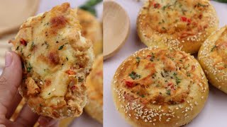 Creamy Chicken Cheese Buns,Chicken Buns By Recipes of the World