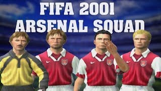 Fifa 2001 Arsenal Squad Adams Seaman Henry Bergkamp Ljungberg Vieira Pires Wiltord Kanu