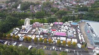 Luftaufnahme: Kirmes in Lingen am Tag