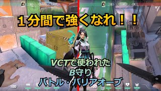 【Valorant】ほぼ1分で手札を増やせ!!VCTで使われたB守りバトルバリアオーブ２種【セージ】【アイスボックス】