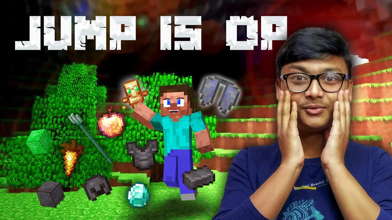 Minecraft But Jump Is Extremely Op Youtube