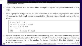 A Practical Introduction To Python Programming - Exercise 3 8 15a