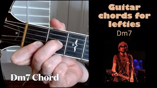 How to play a Dm7 Chord for left handed guitarists