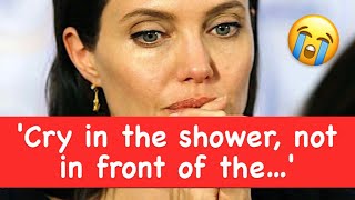Angelina Jolie 'Cry in the shower, not in front of the children'