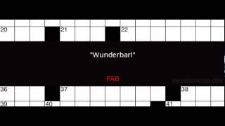 "Wunderbar!" Crossword Clue Solution