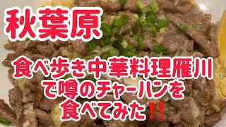 秋葉原、食べ歩き中華料理雁川で噂のチャーハンを食べてみた‼️