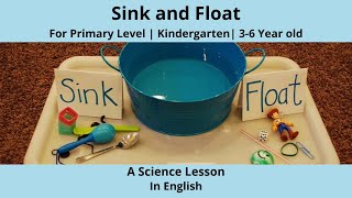 Sink and Float - Science Activity for Children | 3-6 Year olds | Primary Level | Kindergarten | GMN