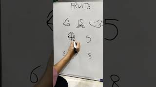 Cute fruit drawing || how to draw fruits #shorts #fruit #draw