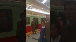 Daily Life in North Korea (Pyongyang Metro new refurbished station) #pyongyangmetro #pyongyang #dprk