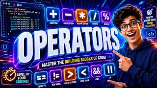 Operators in Java | Types of Operators Explained with Examples | Java Basics | Part-6 | #java