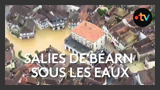 Images de drone des inondations à Salies de Béarn