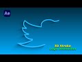3D Stroke Logo Reveal | Without any Plugins | After Effect Tutorial 2024 ||