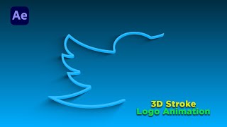 3D Stroke Logo Reveal | Without any Plugins | After Effect Tutorial 2024 ||