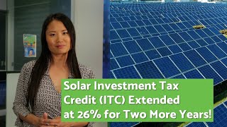 Solar Investment Tax Credit ITC Extended for Two More Years
