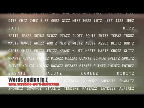 What words end in double Z?