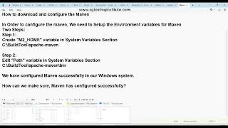Download and Install Maven| Setup Environment Variables for Maven