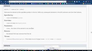 ArrayList remove methods