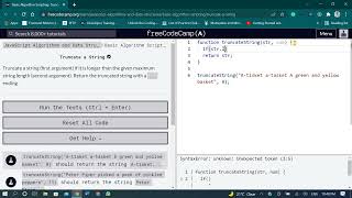 truncate a string javascript challenge