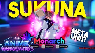 LVL 60 MONARCH SUKUNA SHOWCASE IN ANIME VANGUARD UPDATE 1.1!