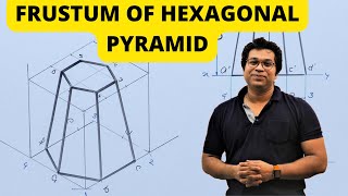 ISOMETRIC VIEW OF FRUSTUM OF HEXAGONAL PYRAMID