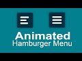 Three line hamburger button effect - Transforming Hamburger Menu - Animated Toggle Menu Effect