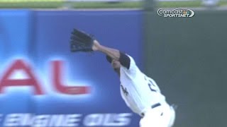 MIN@CWS: Sierra runs down Mauer's fly ball in corner