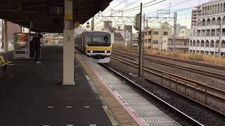 総武線平井駅に到着する津田沼行きの209系500番台(HD)