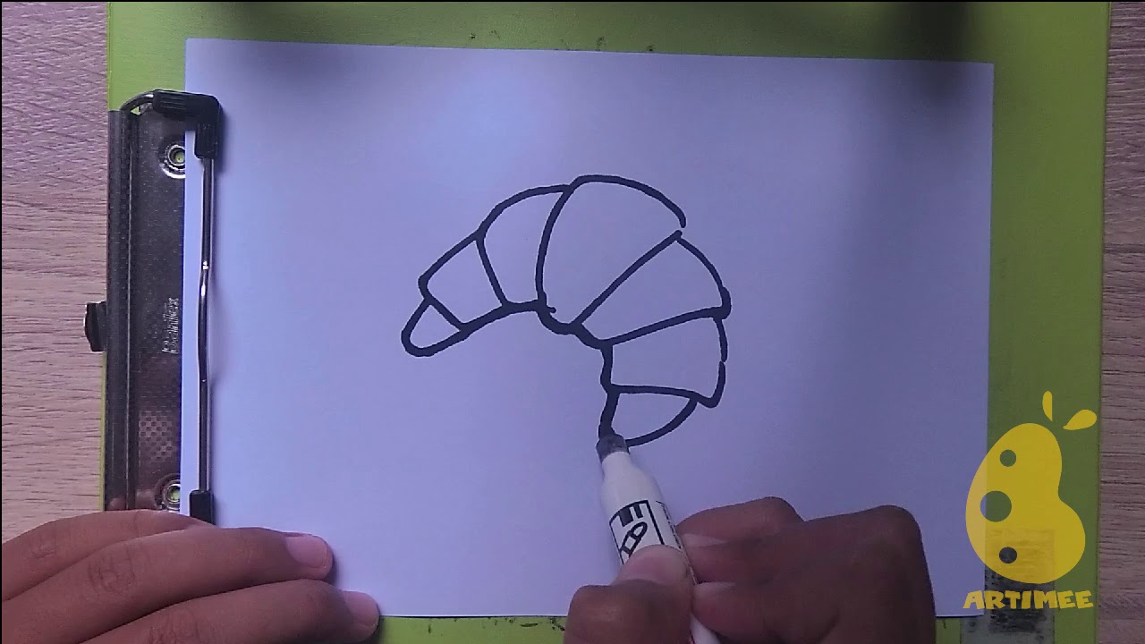 How To Draw Croissant Youtube
