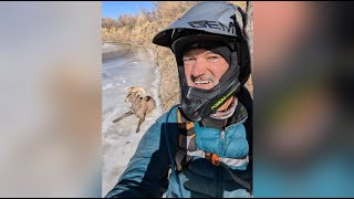 Mountain biker pulls stranded bighorn sheep from icy Utah river