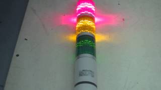 PATLITE SLE-402AW-RYG LED thin small laminated signal lamps 動作確認