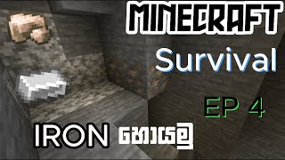 යකඩ හොයමු | Minecraft Survival Sinhala 1.19 Ep 4