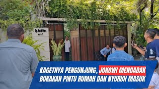 Cilukba! Jokowi Bikin Histeris Warga yang Pagi-pagi Menunggu di Depan Pintu Rumah