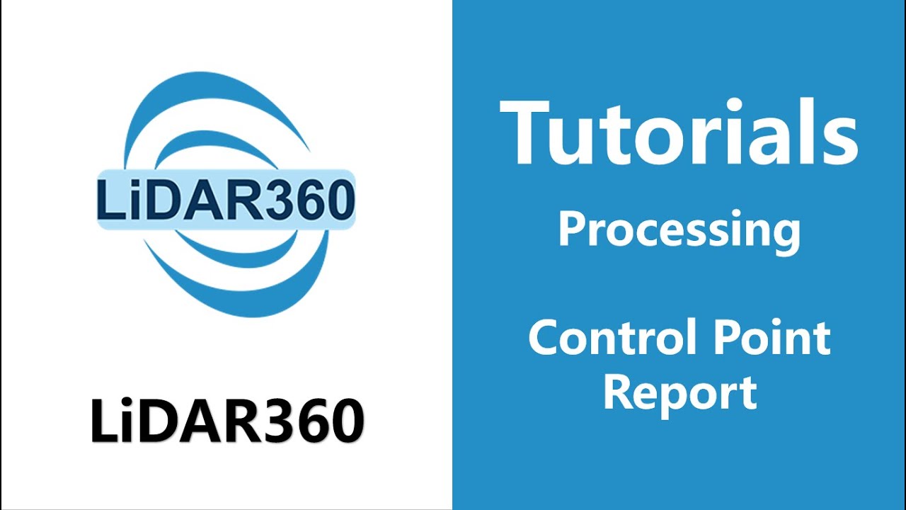 Lidar360 V7 Control Point Report Processing Youtube
