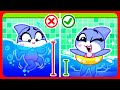 Safety Rules for Kids in the Pool 💦 | Kids Cartoons by Sharky&Sparky