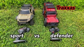 Traxxas sport vs defender . ആരാണ് പുലി 🔥   | rc car | copter boy