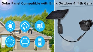 Solar Panel Compatible with Blink Outdoor 4 (4th Gen)/Blink Outdoor and Blink XT/XT2 Camera