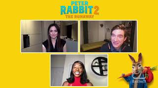 Rose Byrne and Domhnall Gleeson interview for Peter Rabbit2