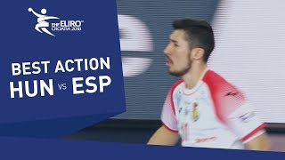 Mouth-watering double "kempa" takes Hungarian defence by surprise | Men's EHF EURO 2018
