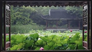 4K FAKE WINDOW | Cozy Chinese Summer Ambience | Oriental Ambience ASMR 投影仪