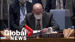 UN Security Council holds emergency meeting after Russia launches invasion of Ukraine | FULL
