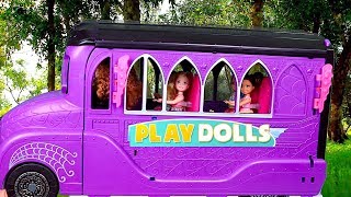 School Bus Morning Routine for Barbie Dolls! PLAY DOLLS