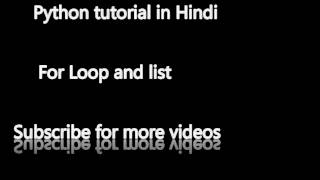 Python tutorial in Hindi 35 : loops inside list