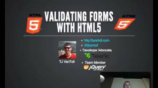 Validating Forms With HTML5