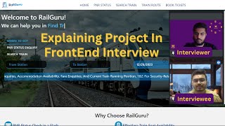 Explain Frontend Project in Interview [RailGuru] | Must watch for freshers #javascript #reactjs