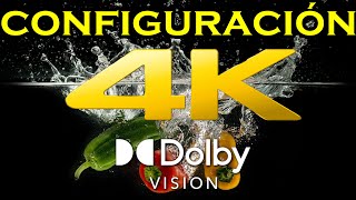 Ajustes imagen test dolby vision Configurar streaming CINE TV 4k QLED V718 Netflix Prime HBO Disney+